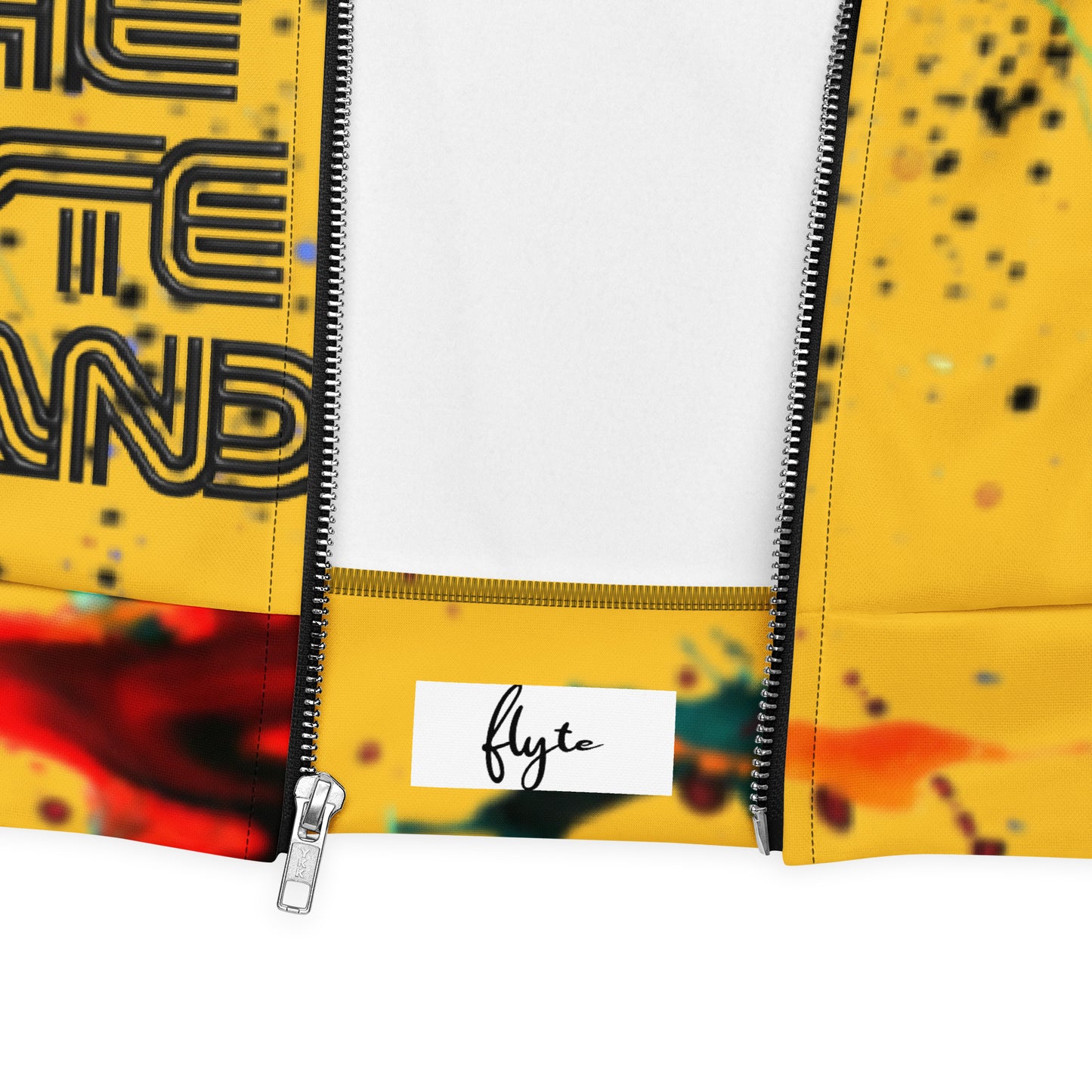 The FLYTE Brand Faceless Gold Unisex Bomber Jacket