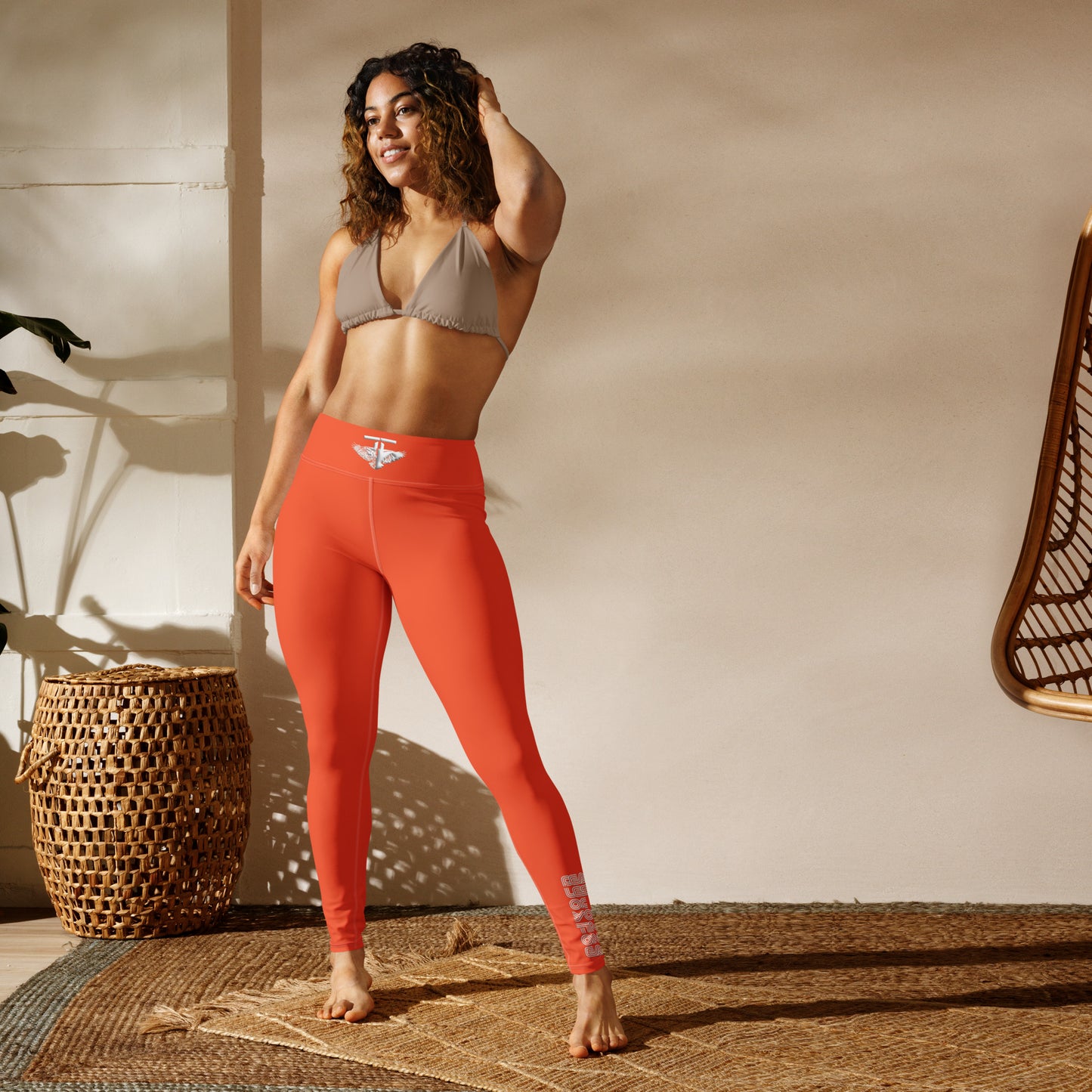 The FLYTE Brand Yoga Leggings (Orange)