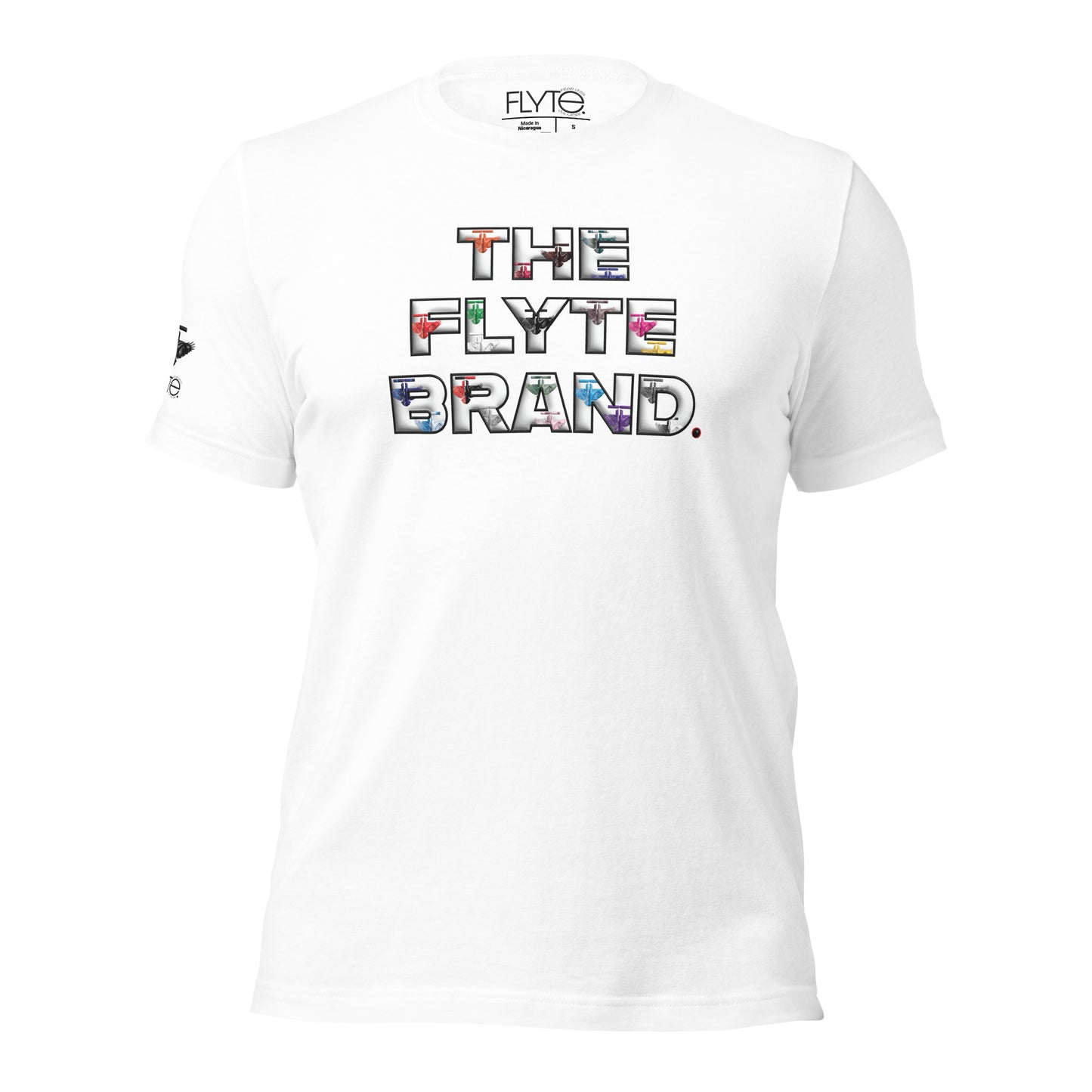 The FLYTE Brand New "Multi Logo" Unisex t-shirt