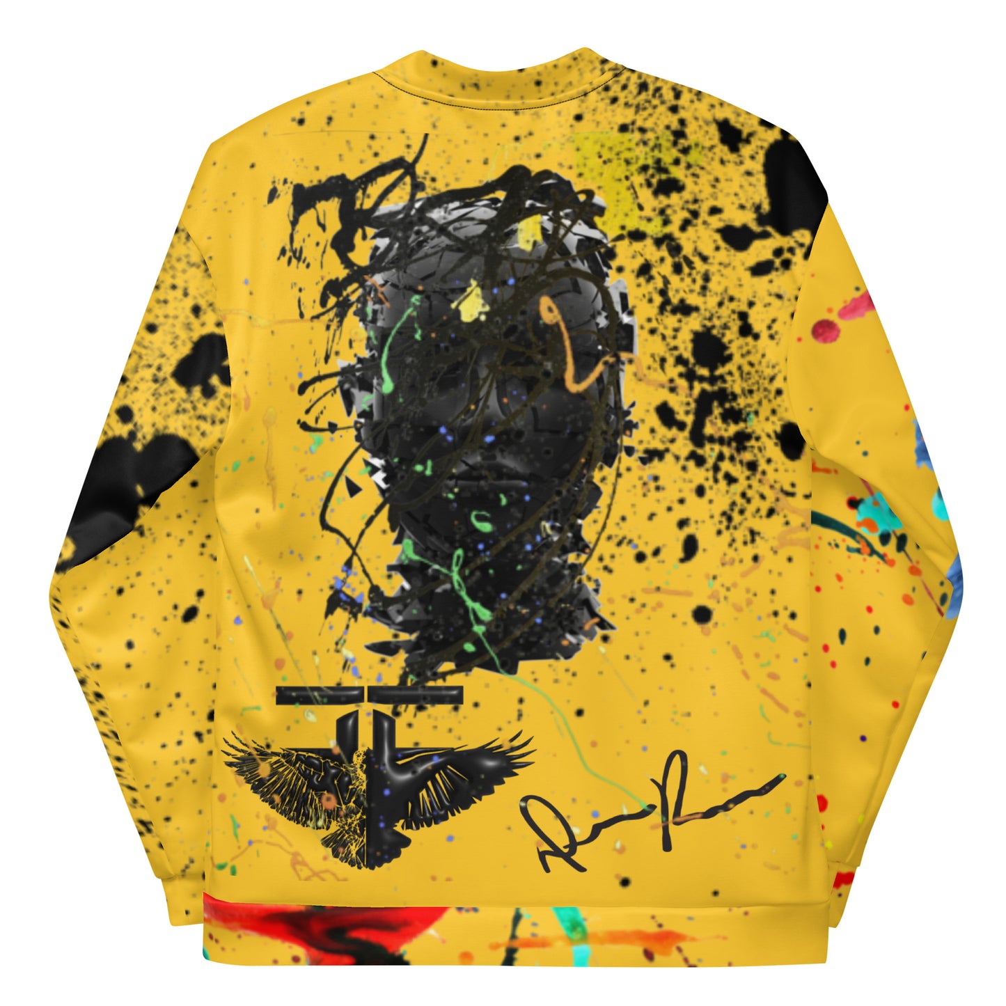 The FLYTE Brand Faceless Gold Unisex Bomber Jacket