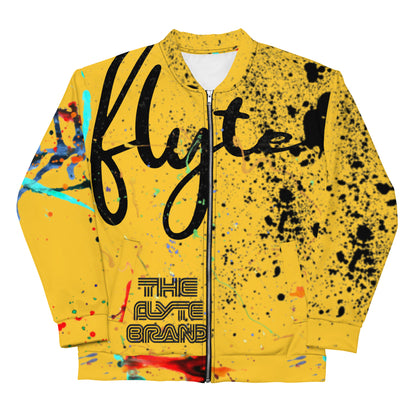 The FLYTE Brand Faceless Gold Unisex Bomber Jacket