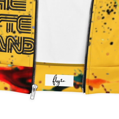 The FLYTE Brand Faceless Gold Unisex Bomber Jacket