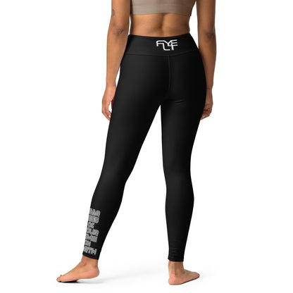 The FLYTE Brand Yoga Leggings (Black w/ white logo)