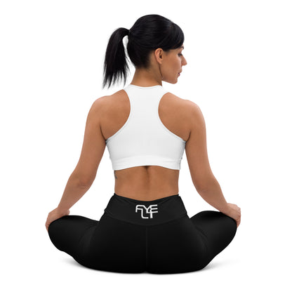 The FLYTE Brand Yoga Leggings (Black w/ white logo)