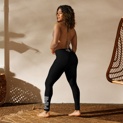 The FLYTE Brand Yoga Leggings (Black w/ white logo)