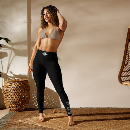 The FLYTE Brand Yoga Leggings (Black w/ white logo)