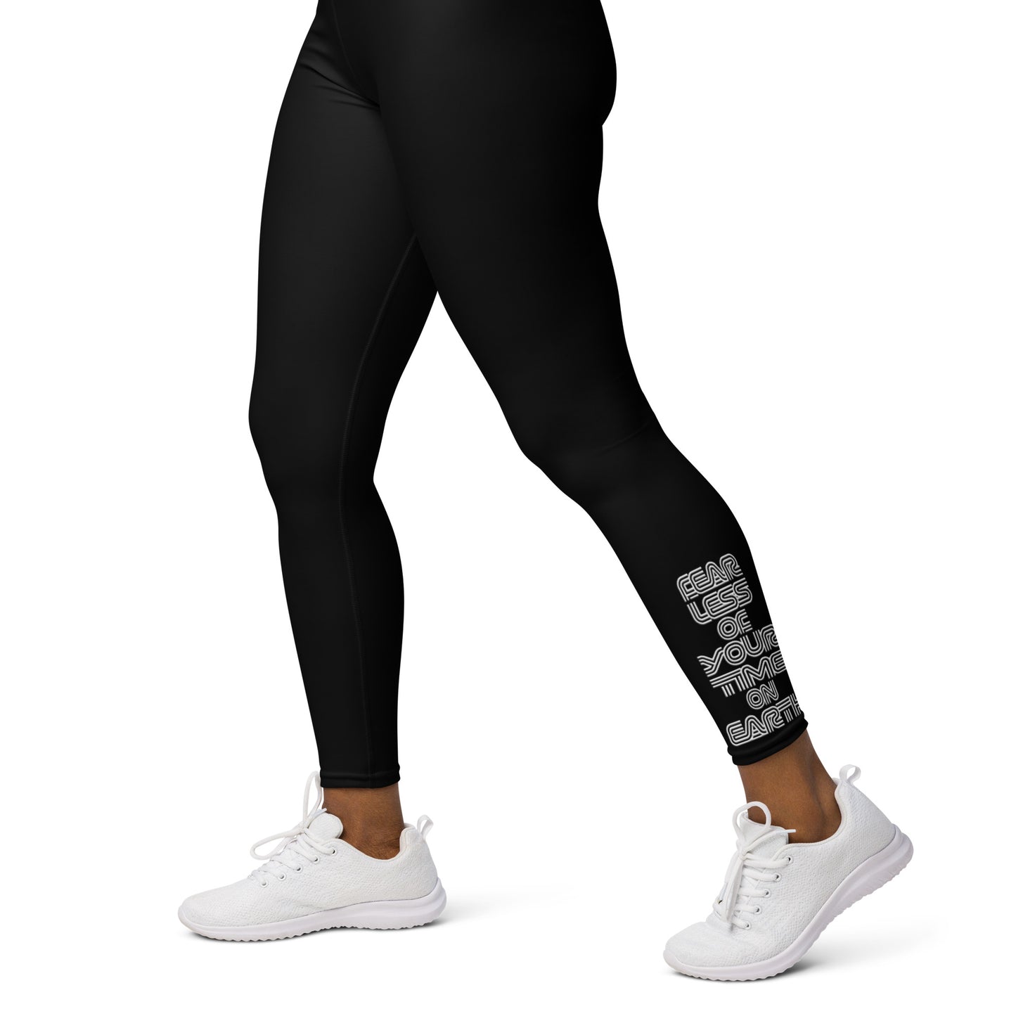 The FLYTE Brand Yoga Leggings (Black w/ white logo)