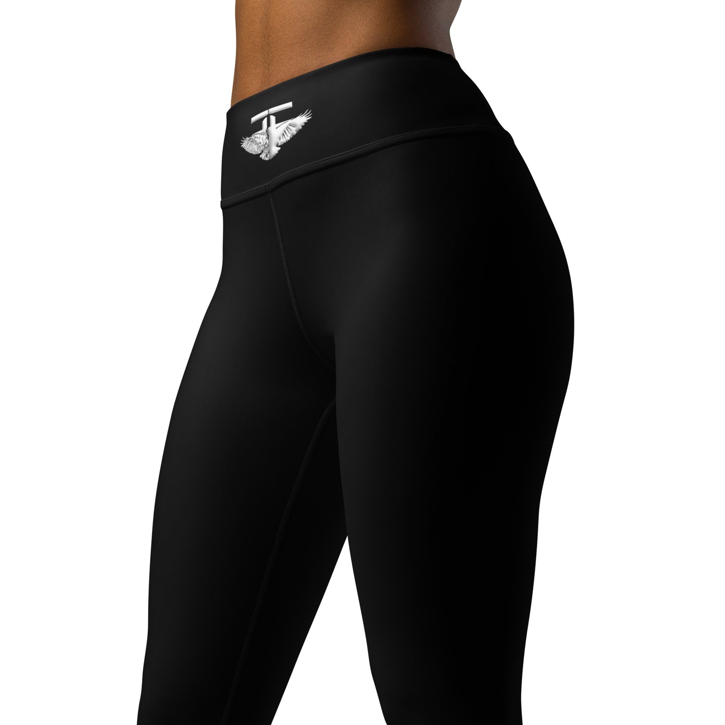 The FLYTE Brand Yoga Leggings (Black w/ white logo)