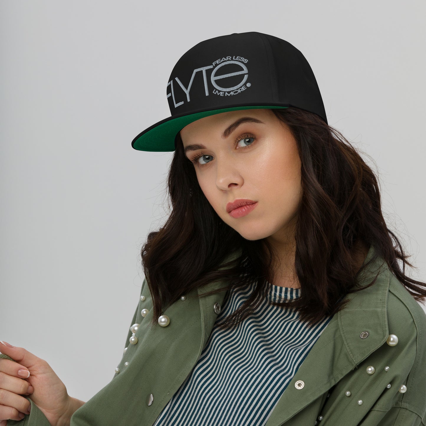 The FLYTE Brand Logo Flat Bill Cap