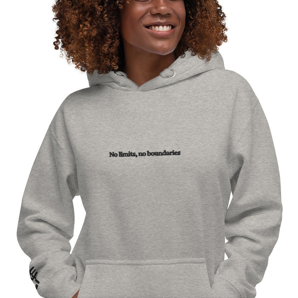 The FLYTE Brand No Limits, No Boundaries embroidered Unisex Hoodie