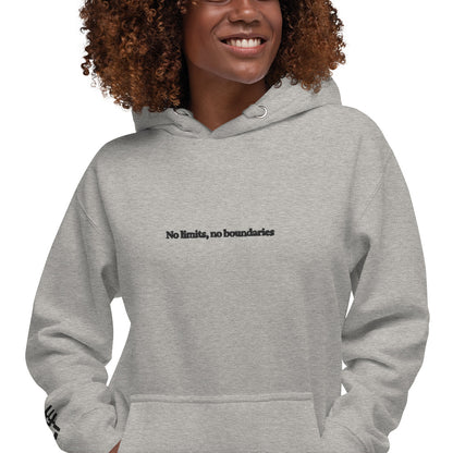 The FLYTE Brand No Limits, No Boundaries embroidered Unisex Hoodie