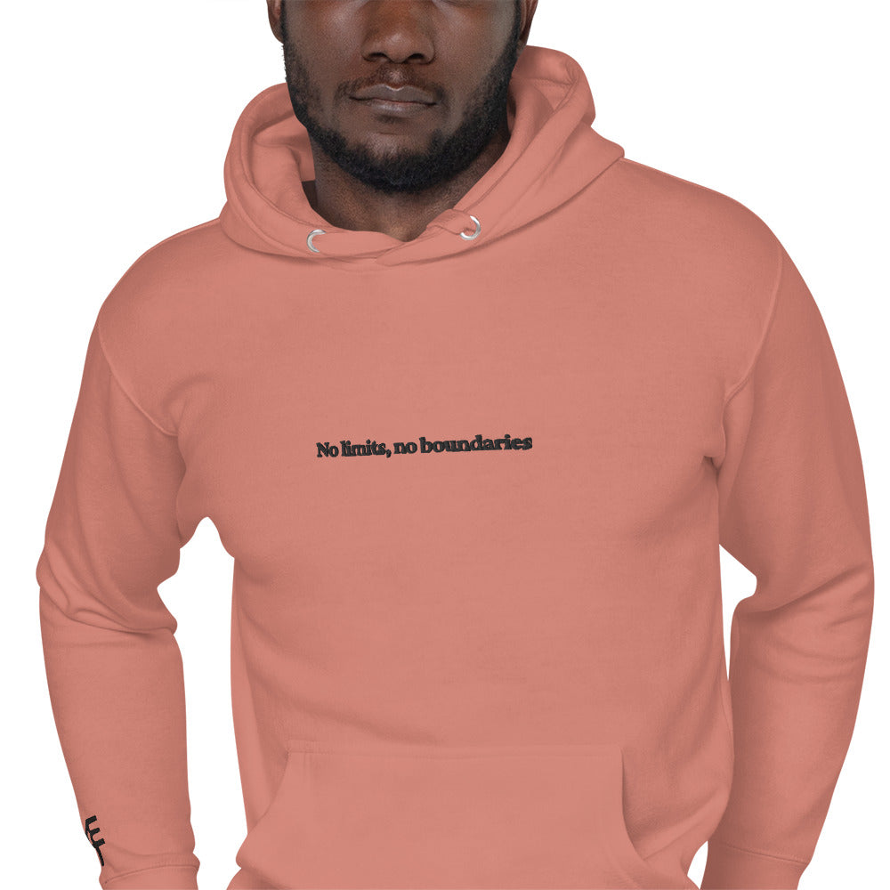 The FLYTE Brand No Limits, No Boundaries embroidered Unisex Hoodie