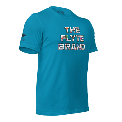 The FLYTE Brand New "Multi Logo" Unisex t-shirt