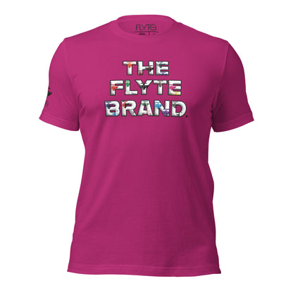 The FLYTE Brand New "Multi Logo" Unisex t-shirt
