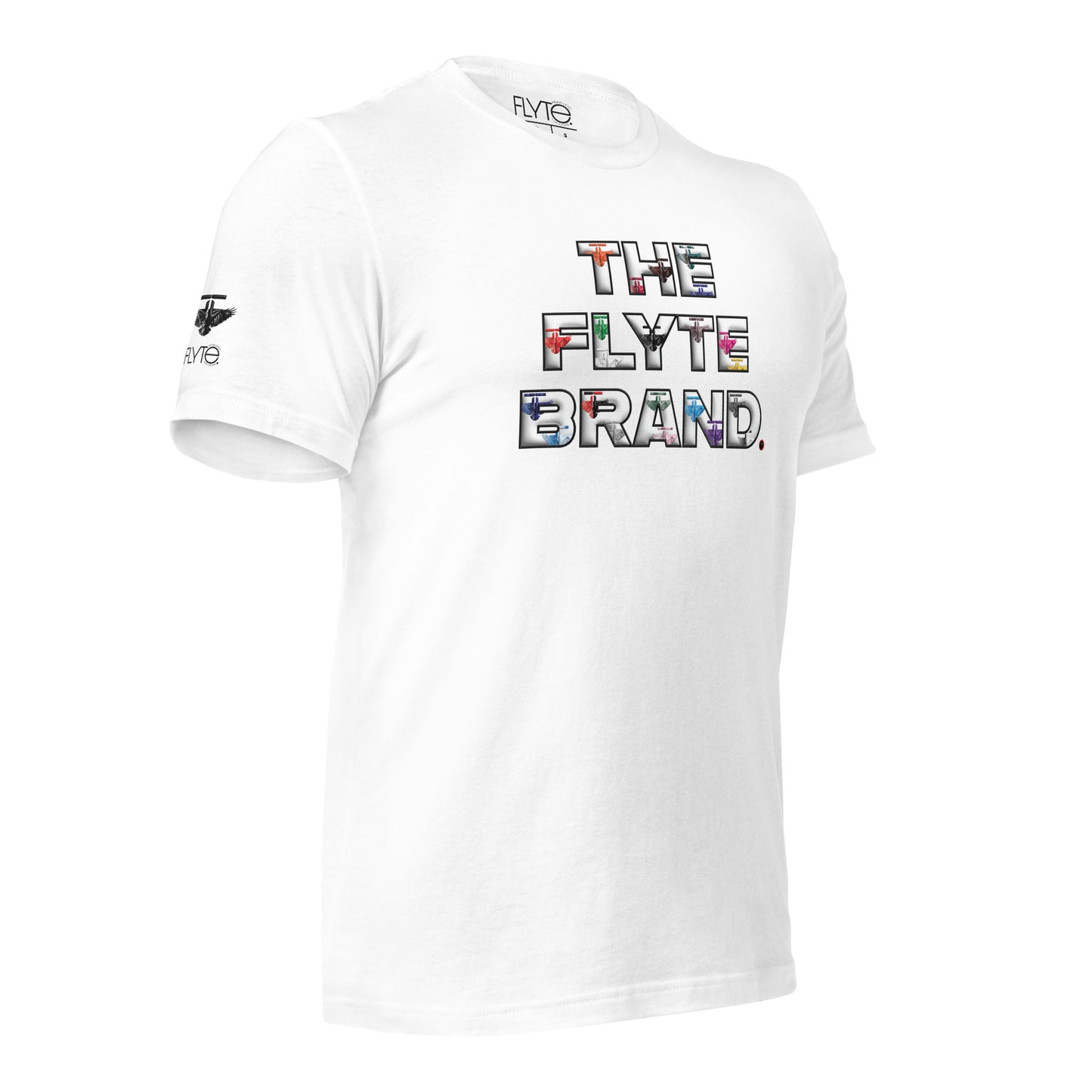 The FLYTE Brand New "Multi Logo" Unisex t-shirt